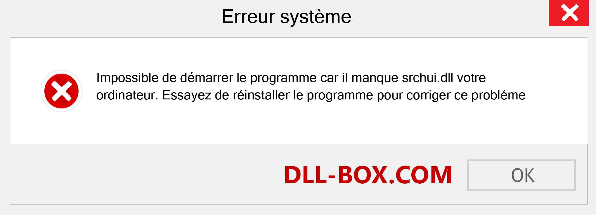 Le fichier srchui.dll est manquant ?. Télécharger pour Windows 7, 8, 10 - Correction de l'erreur manquante srchui dll sur Windows, photos, images